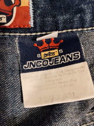 Jnco Wide Leg Jeans Vintage 34W 32L DJ Buddha 6