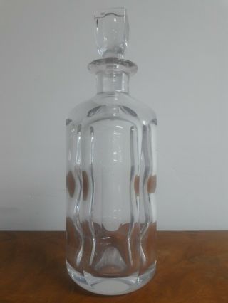 Vintage Orrefors Crystal Cut Glass Wine Liquor Decanter Swedish