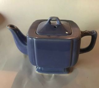 Rare Vintage Homer Laughlin Riviera Teapot,  Riviera Century Fiesta - Mauve Blue