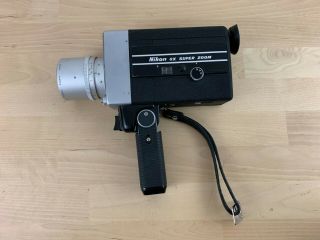 Nikon 8x Zoom 8mm Film Vintage Movie Camera Camcorder &