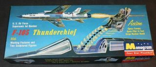 Vintage Monogram F - 105 Thunderchief Aircraft Plastic Model Kit