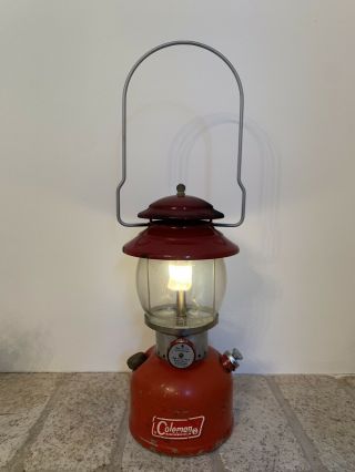 Vintage Coleman 200a Gas Lantern 1966 Date Code Globe Fully Functional
