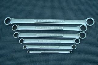 Vintage Craftsman V Series Double Box End Wrench Set Sae 1/4 " To 1 " Made In Usa