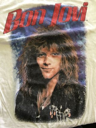 Vintage 1989 Bon Jovi Slippery When Wet Tour Shirt Short Sleeve Xxl