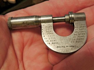 Vintage Brown & Sharpe Micrometer No.  70 - 32 nds.  - 64ths.  Orig.  Box,  Instruct. 5