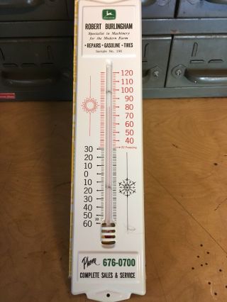 Vintage John Deere Thermometer Gas And Oil