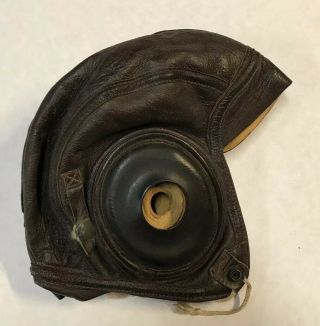 Vintage Wwii Us Army Air Force Leather Flight Helmet Type A - 11 Size Extra Large