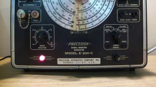 Vintage Precision Signal - Marking Generator RF Tube Model E - 200 - C 2