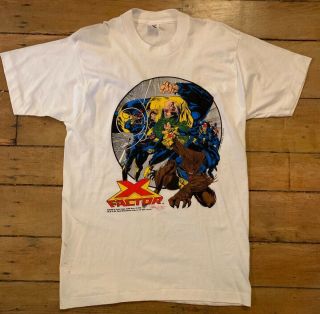Vtg X - Factor Tee T - Shirt L X - Men Marvel Vintage 1991 Larry Stroman Ds