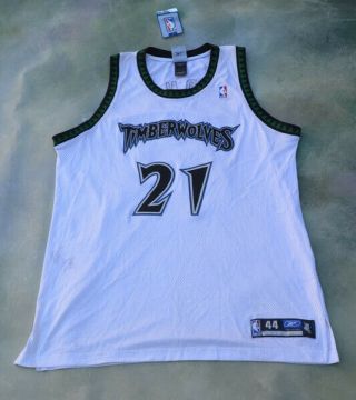 Vintage Reebok Nba Minnesota Timberwolves Kevin Garnett 21 Jersey Size 44.