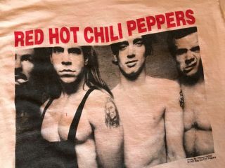 Vintage 1990 RED HOT CHILI PEPPERS T - Shirt pre - worn Size Large 2