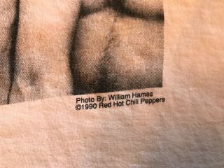 Vintage 1990 RED HOT CHILI PEPPERS T - Shirt pre - worn Size Large 4