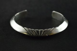 Vintage Native American Sterling Silver Cuff Bracelet - 45g