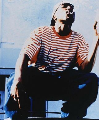 Vintage 90s Karl Kani Striped Orange And Grey T Shirt 2pac
