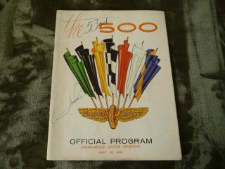 Vintage Indianapolis Indy 500 Speedway Program Signed Mario Andretti Winner 1969