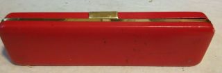 Rolex Vintage lady ' s RED leather Watch Box.  1950/60s 3