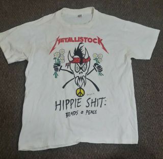 Vintage Metallica Metallistock Hippie Tour T - Shirt X - Large Circa 1994