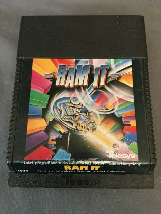 Ram It Atari 2600 Cart - Telesys - Vintage Game 1982 - Rare - Collector Item