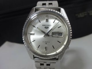 Vintage 1968 Seiko Automatic Watch [seiko 5] 21j 6119 - 8030 Rare Tooth Bezel