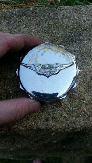 Vintage Harley Davidson Chrome Fuel Gas Cap