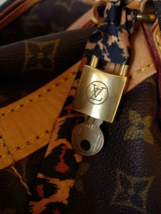 Auth Vintage Louis Vuitton Trunk Padlock Lock Set 202 Keepall Luggage Accessory