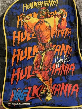 VINTAGE WWF HULK HOGAN KIDS BACKPACK 1991 Titan Sports Hulkamania 1990s VTG WWE 2