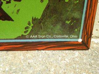 Vintage Black Sambo Toy Tin Metal Dart Target Sign AAA Sign Co Coitsville Ohio 3