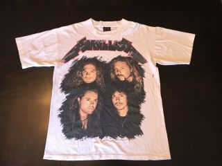 Vintage Metallica T Shirt Size L 1991 Wherever I May Roam Pre - Worn