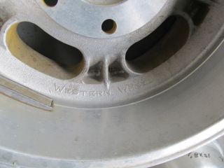 Vintage WESTERN Aluminum Slotted Mag Wheel 15 8.  5 Ansen US Style Gasser 6 on 5 