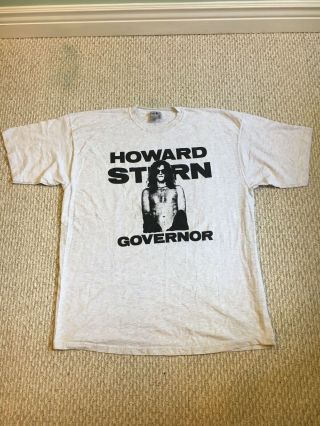 Vtg 90s Us Howard Stern Radio Dj Governor Campaign Politics T - Shirt Mens Xxl
