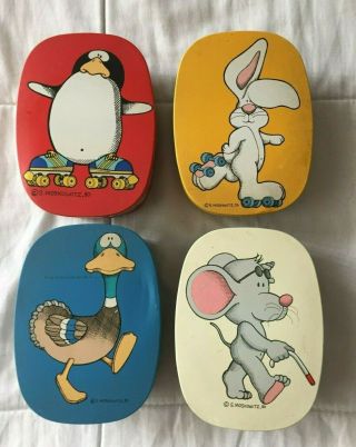 Vintage Set Of Tin Containers Made In West Germany 1980