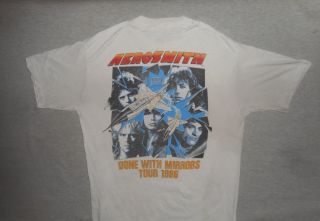 Vintage Authentic AEROSMITH 1986 Tour T - Shirt - Sz Medium (no tag) - See photos 2