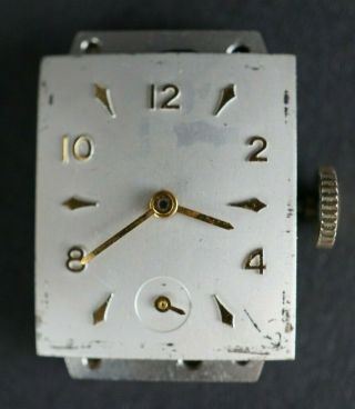 Vintage Men ' s Elgin 673 10K Fancy Horn Watch for Repair or Parts 7