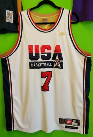 Vtg Usa Basketball Jersey Larry Bird 7 Nike Men’ Dream Team 1992 23xl