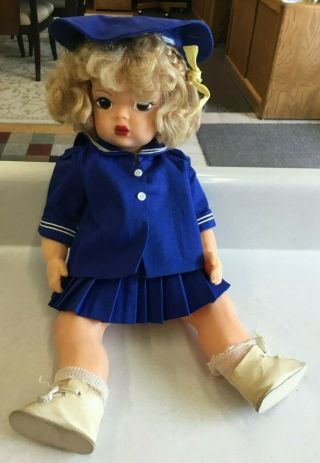 Vintage 16 In.  Terri Lee Pat.  Pending Doll Wearing Tagged Sailor Outfit