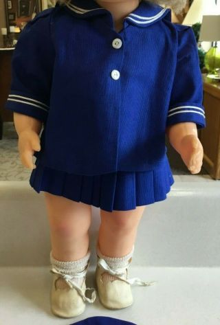Vintage 16 in.  Terri Lee Pat.  Pending Doll wearing Tagged Sailor Outfit 6