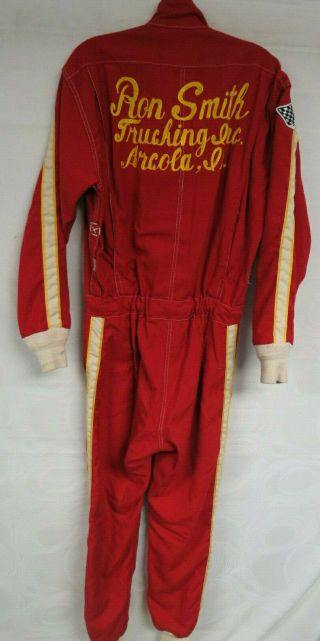 Vintage Hinchman Coveralls Indy Pit Crew Fire Suit Indy Racing Chain Stitching