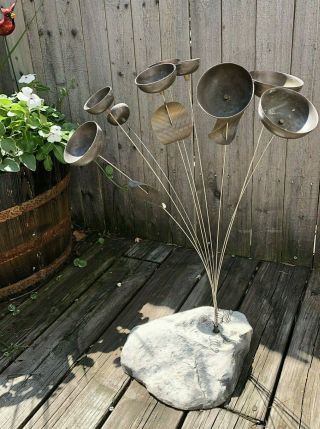 Vtg Woodstock Garden Bells Brass Chime Large Garden Yard Art Sculpture