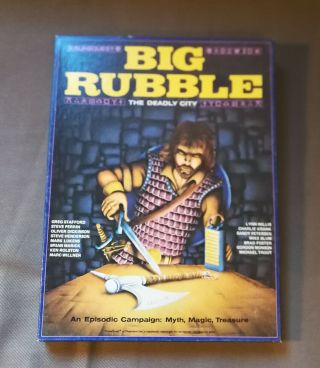 Runequest: Big Rubble - The Deadly City Complete Box Set - Chaosium Vintage Rpg