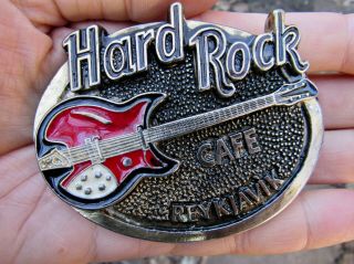 Vtg Rickenbacker 360 Belt Buckle Sign Byrds Music Hard Rock Guitar Rare Vg,