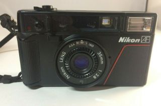 Vintage Nikon L35af 35mm Slr Film Camera With Case