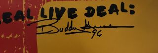 Vintage Buddy Guy Live The Real Deal 1996 Poster Signed Autographed 12x36 2