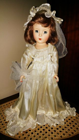 Vintage Mary Hoyer type Doll 1950s Hard Plastic 14 