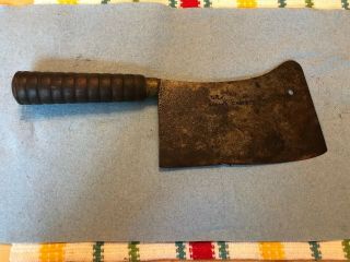 Antique Meat Cleaver Large Old Butcher Knife Vintage German G.  Grau Barmen Rare