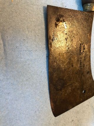 ANTIQUE MEAT CLEAVER large OLD BUTCHER KNIFE vintage GERMAN G.  Grau Barmen Rare 3