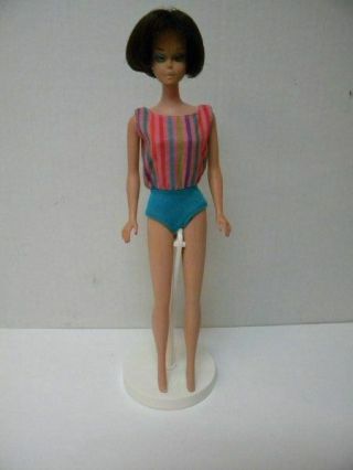 Vintage 1965 - 66 Barbie Doll American Girl 1070 All In Oss