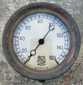 Vintage Ashcroft Pressure Gauge Steampunk 5.  25 "