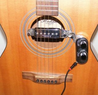 Japan Vintage Tempo Acoustic Guitar Soundhole Pickup Electric Amplified
