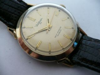 A Beauty - Vtg Waltham 53 Jewel  Mens Automatic Dress Wristwatch - 1960 