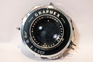 Vintage Graflex Optar F 4.  5 162 Mm Lens Wollensak Large Format 889762